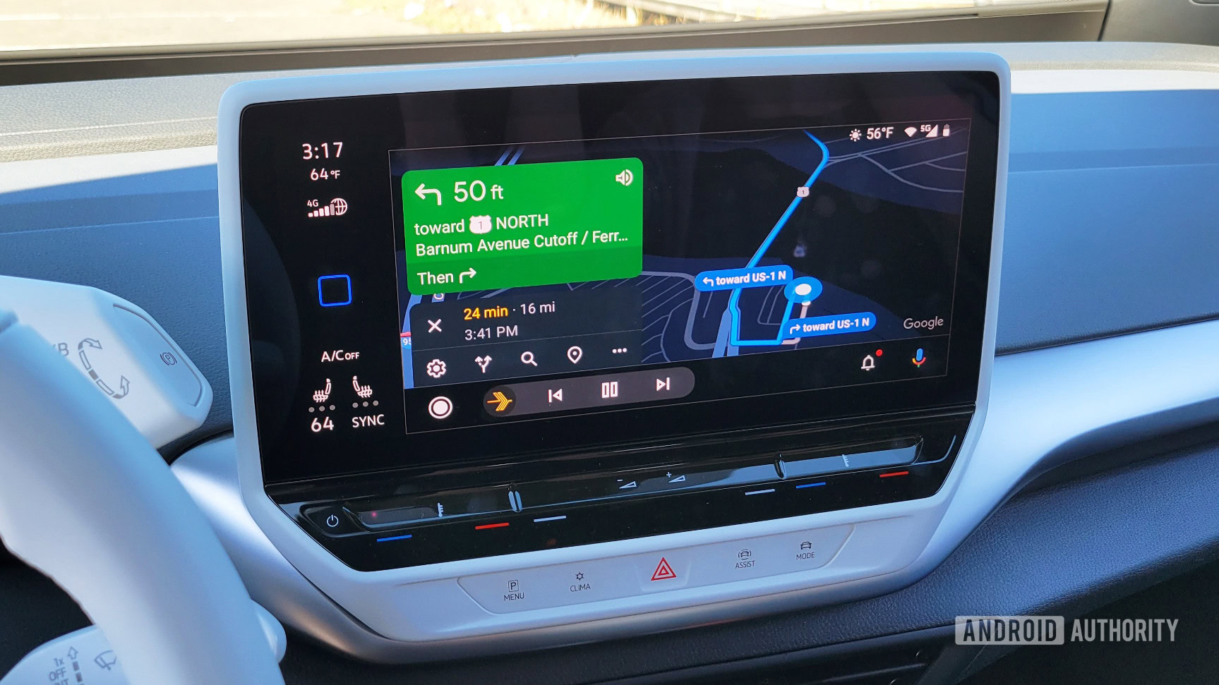Android Auto in Volkswagen ID.4 Google Maps Navigation Android Auto in Volkswagen ID.4 Google Maps Navigation