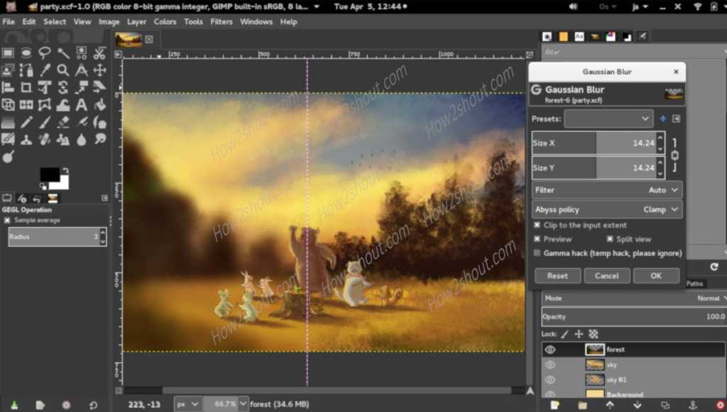 GIMP photo editor