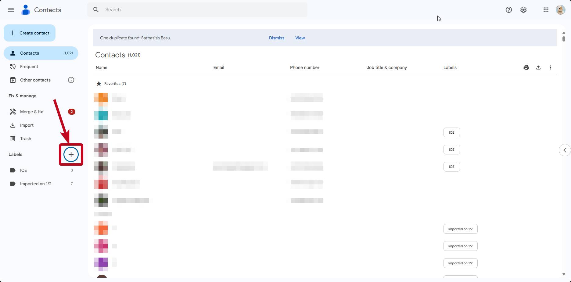 Gmail group 10 compressed Google Contacts