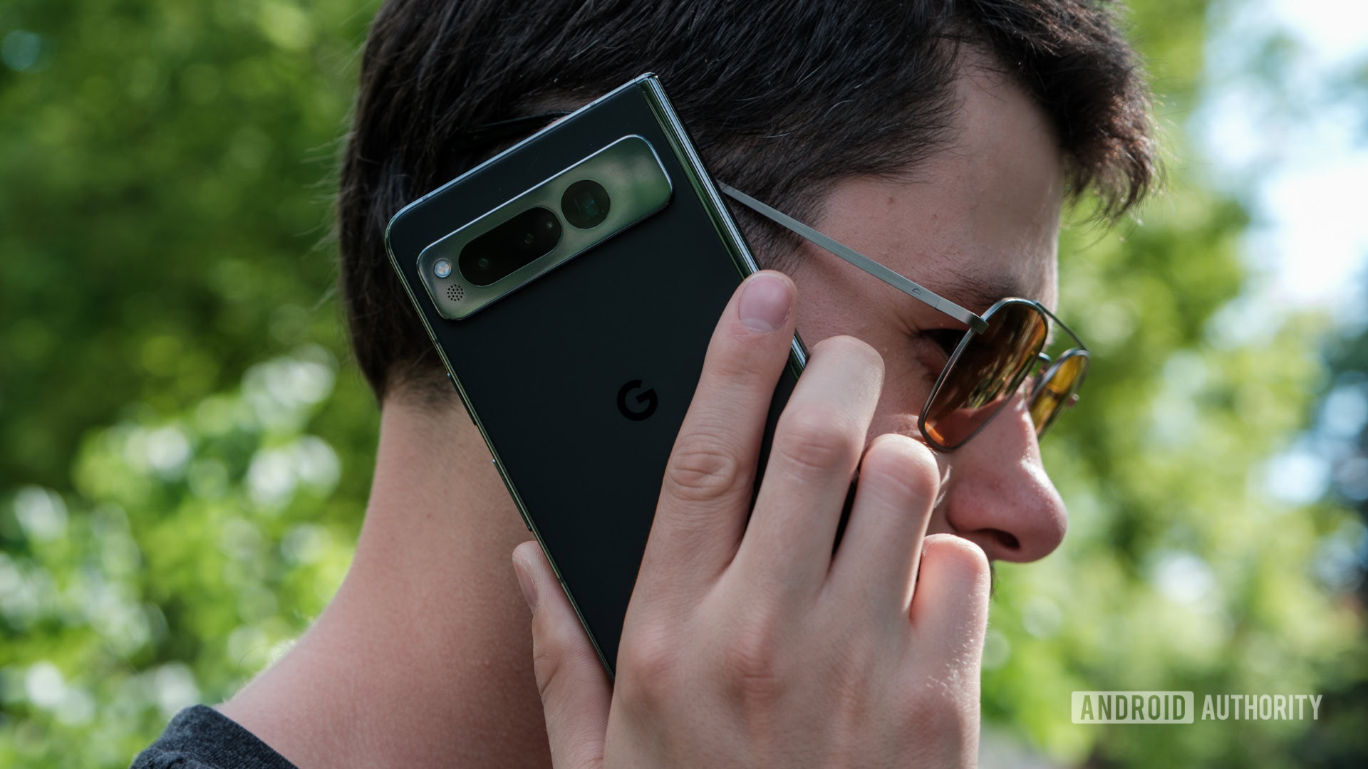google pixel fold on a phone call google pixel fold on a phone call