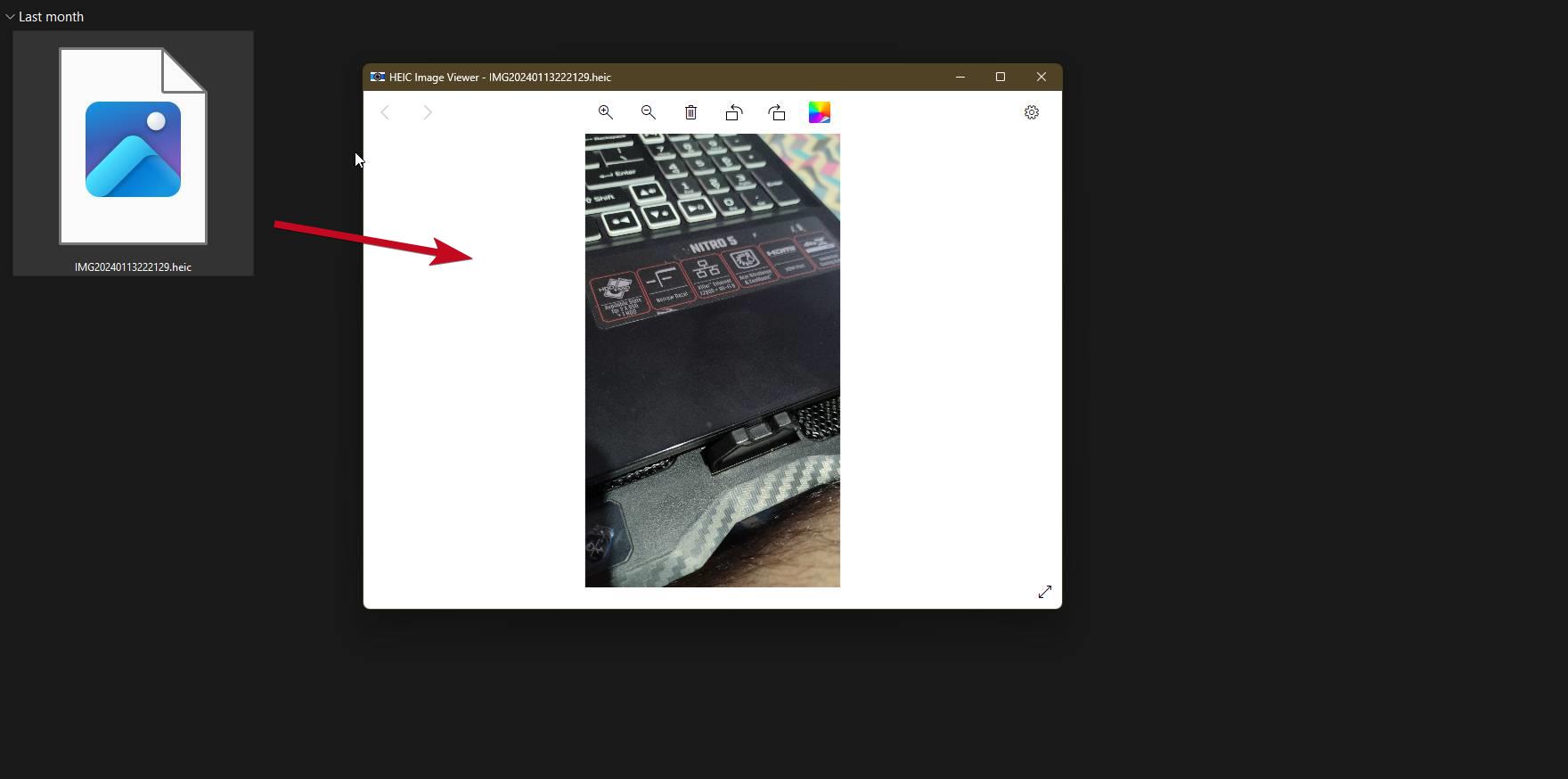 HEIC on Windows 30 compressed HEIC on Windows 11