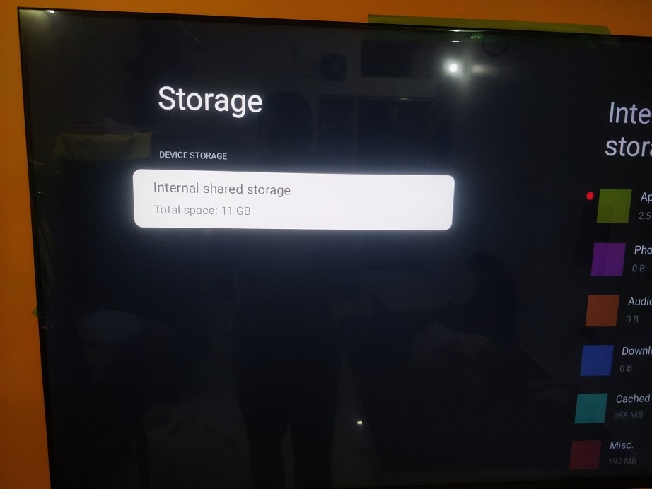 Internal storage space min Internal storage space min