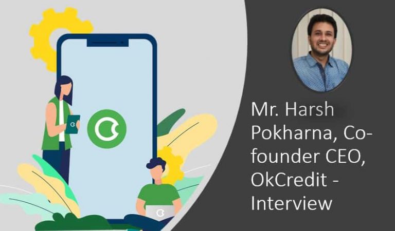 Mr. Harsh Pokharna Co founder CEO OkCredit Interview min