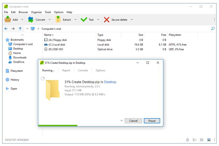 Pzip a free zip file opener