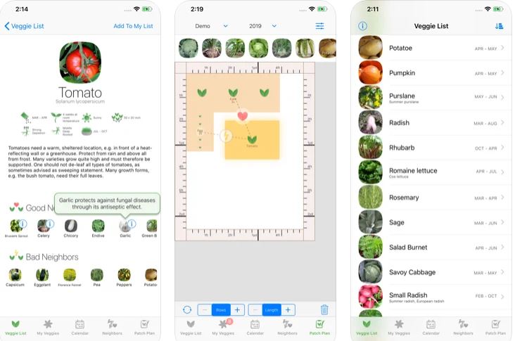 Veggie Garden Planner app iOS and android