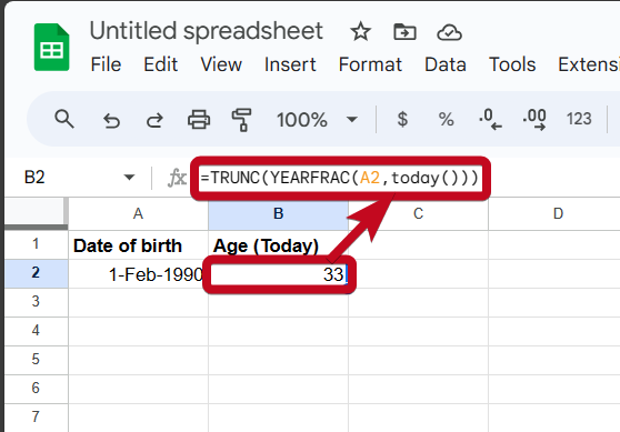 Age in Google Sheets 10 Age in Google Sheets 10