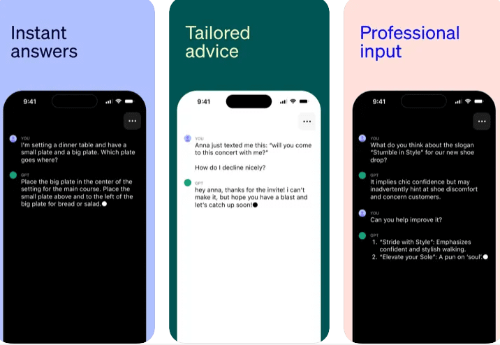 ChatGPT for iOS devices app