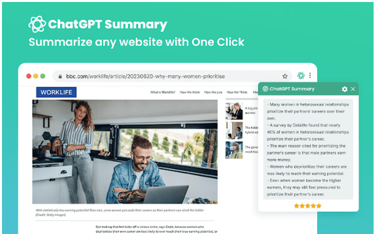 ChatGPT Summary for Chrome ChatGPT Summary for Chrome