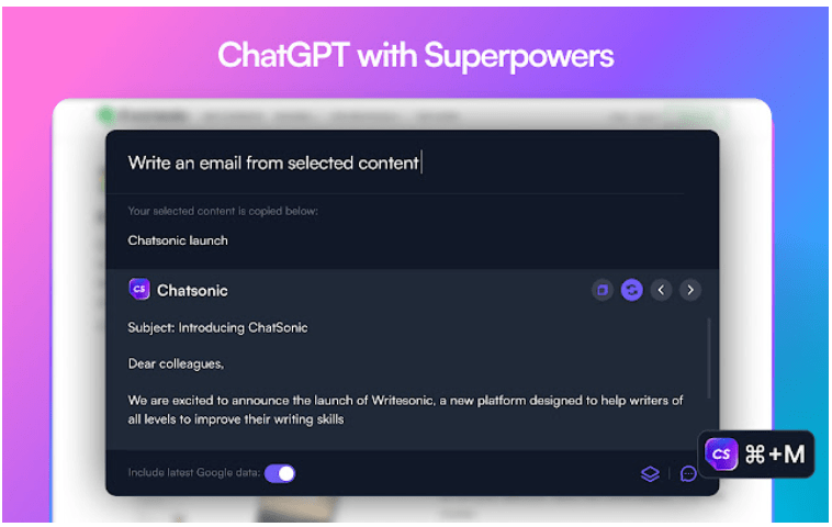 ChatSonic extension ChatSonic extension