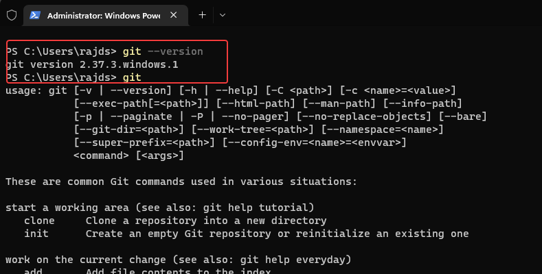 Check Git version on Windows Check Git version on Windows