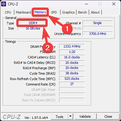 Check RAM type 40 Check RAM type using CPU-Z