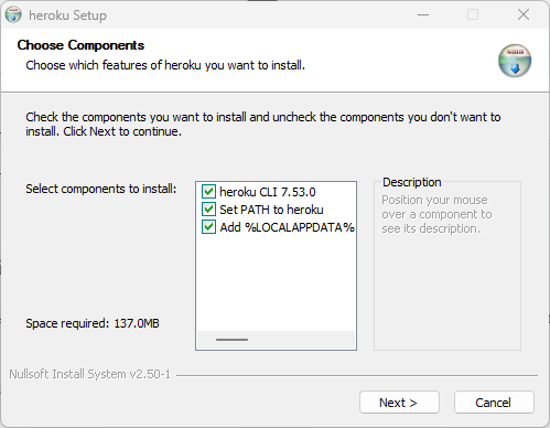 Components heroku cli to install Components heroku cli to install