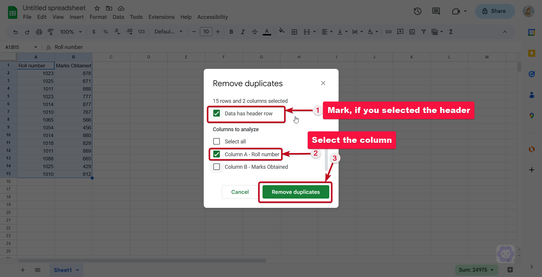 Duplicates on Google Sheets 30 delete repeated records Google sheet