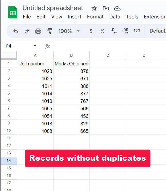 Duplicates on Google Sheets 40 List of number of identical records