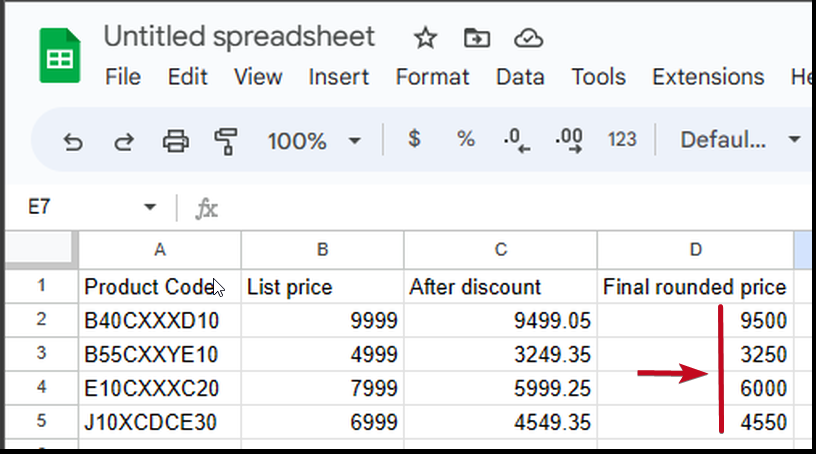FLOOR and CEILING 40 Round off Percentages