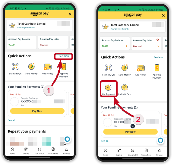 Get Amazon Pay QR Code 20 30 Amazon Pay Get Payment