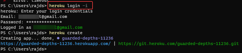 login heroku using command terminal login heroku using command terminal
