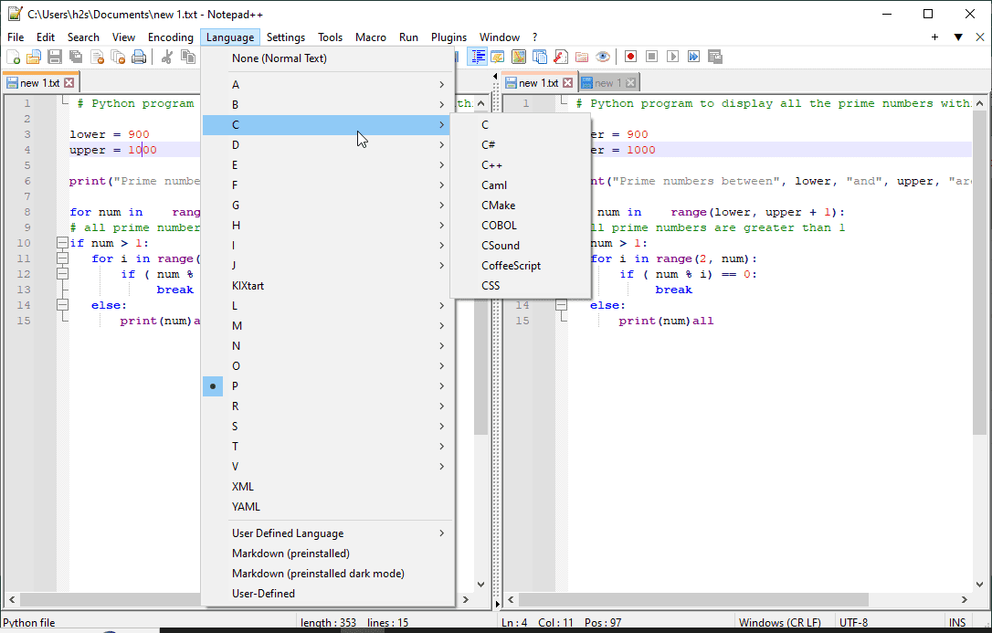 Multiple Language Support Notepad++ Multiple Language Support Notepad++