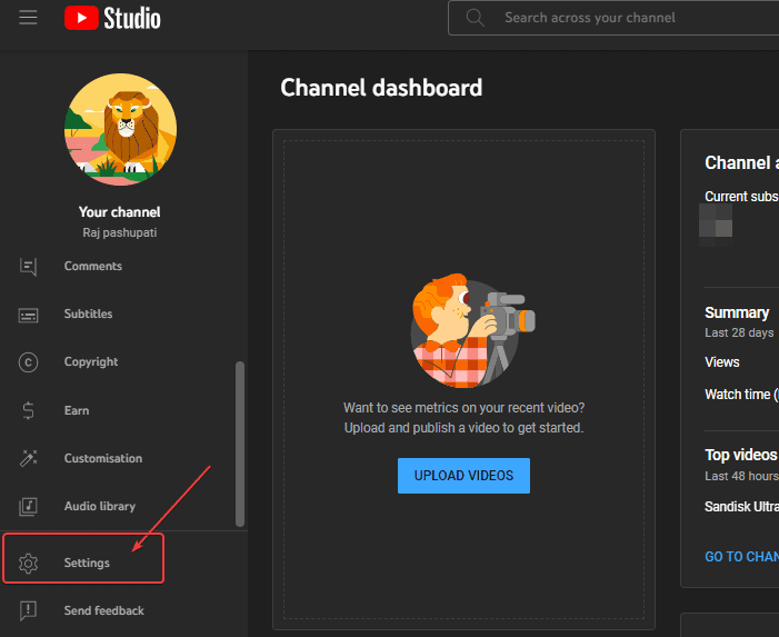 Open YouTube Settings Open YouTube Settings