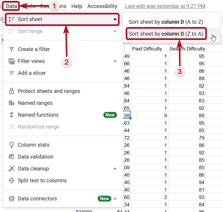 Sortable table in Google Sheets 20 Start sorting Google Sheet data