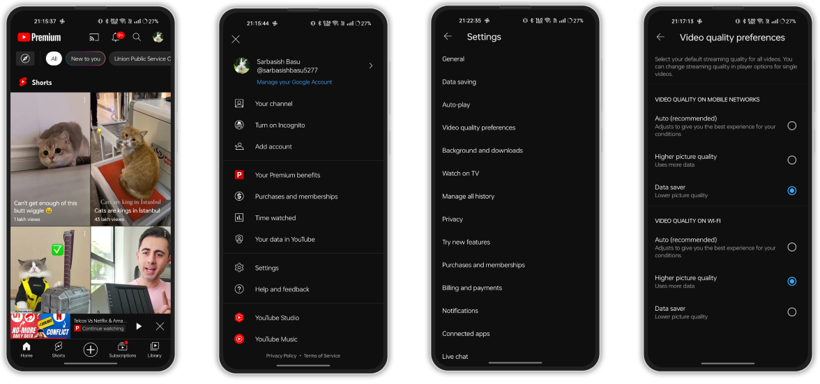 Video quality preferences Tweak video quality preferences