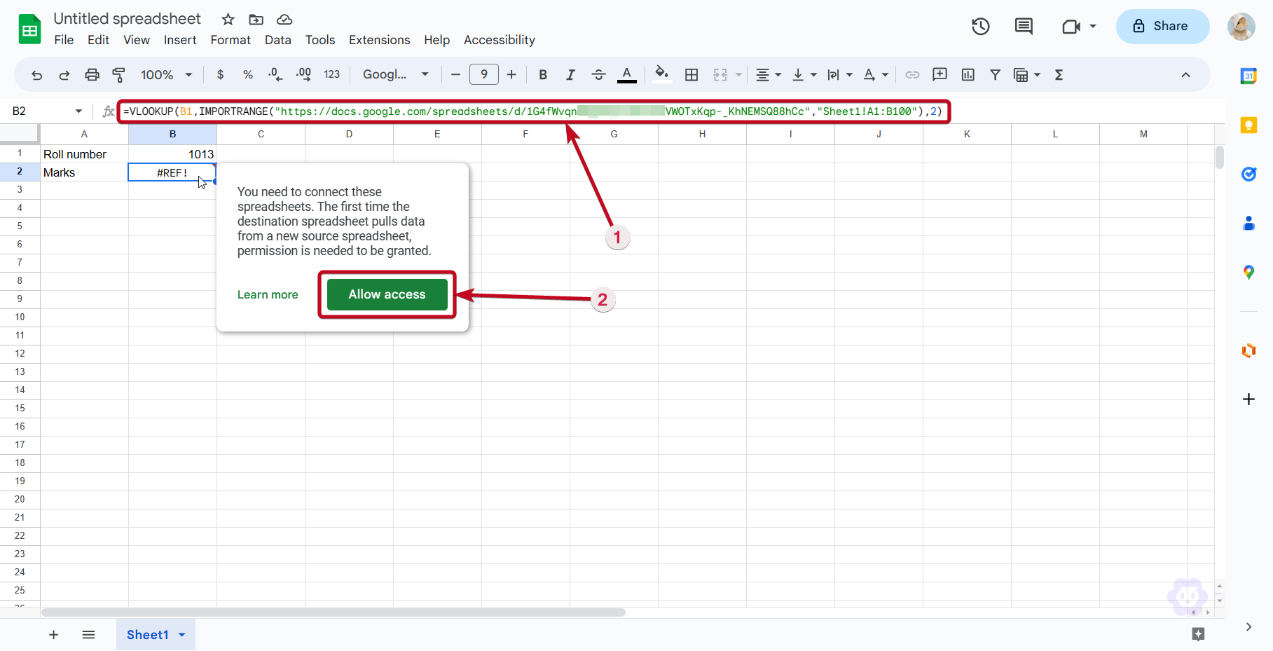 VLOOKUP from different sheet 40 how to use IMPORTRANGE function