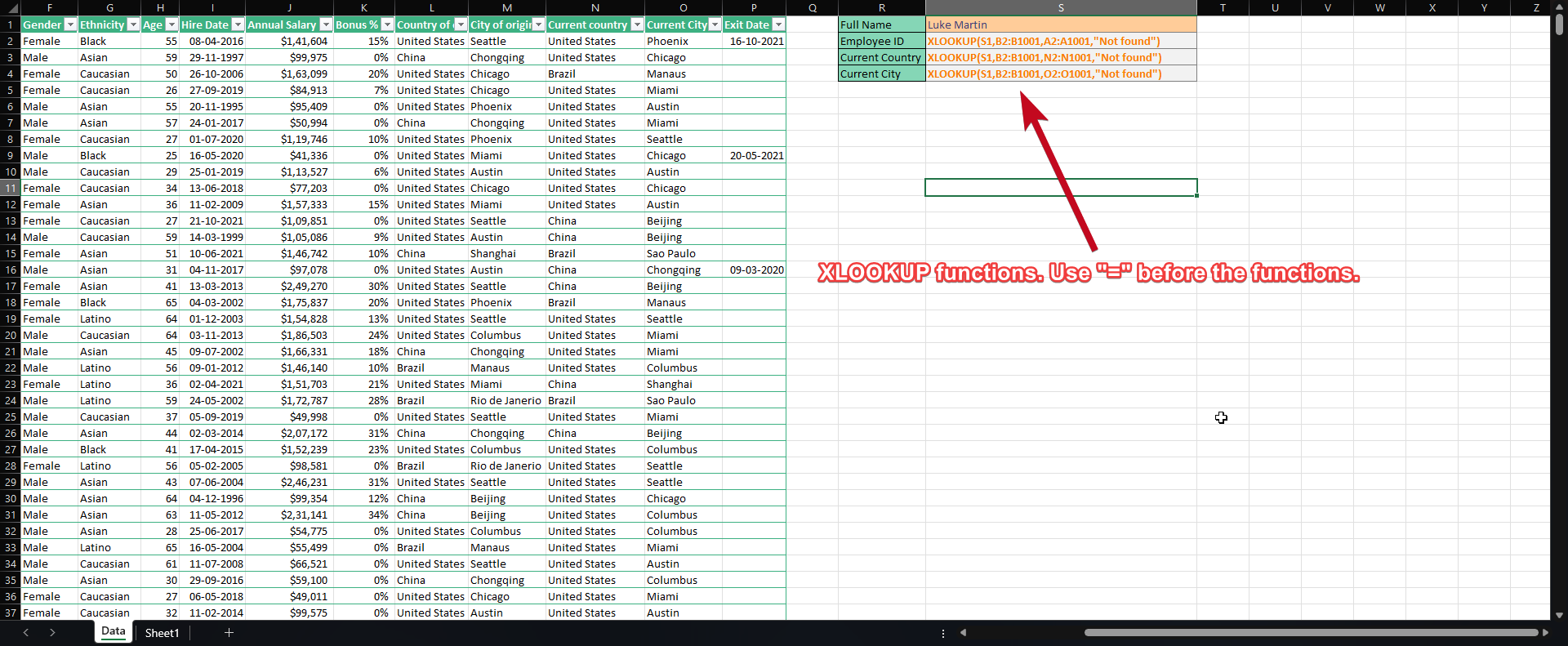 XLOOKUP Basics 20 how to use XLOOKUP in Excel